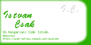 istvan csak business card