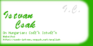 istvan csak business card